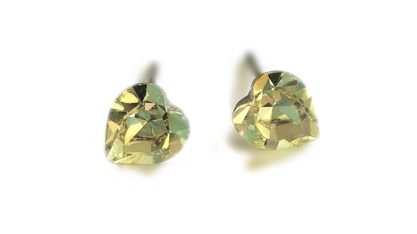 Náušnice s krystalovým srdcem Swarovski crystals Barva: siam (červená)
