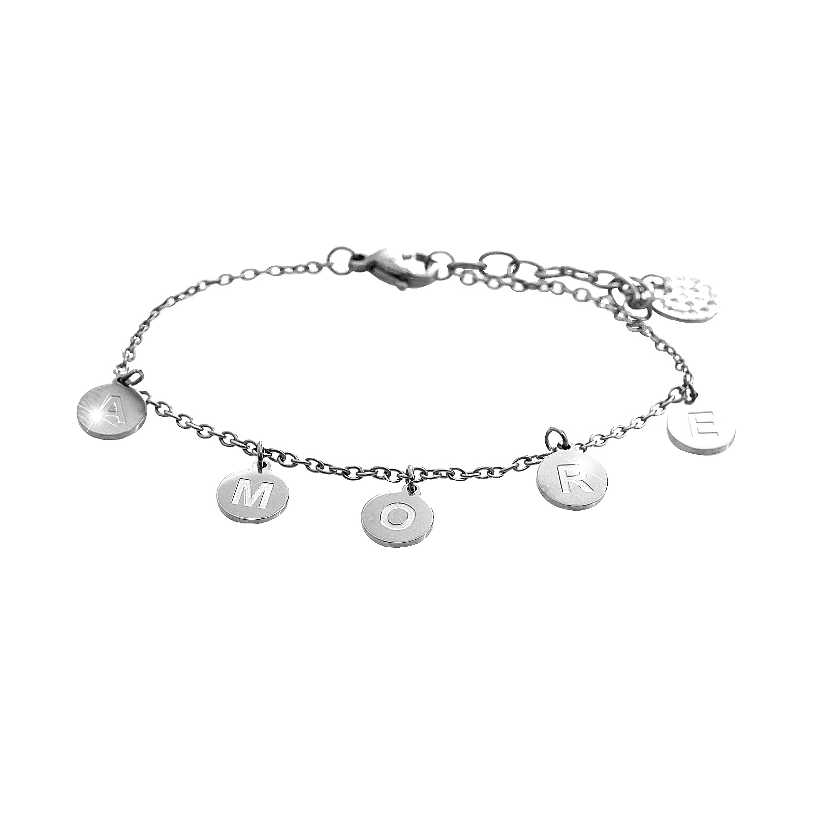 Náramek amore se Swarovski Crystals ocel Pokovení: porhodiováno