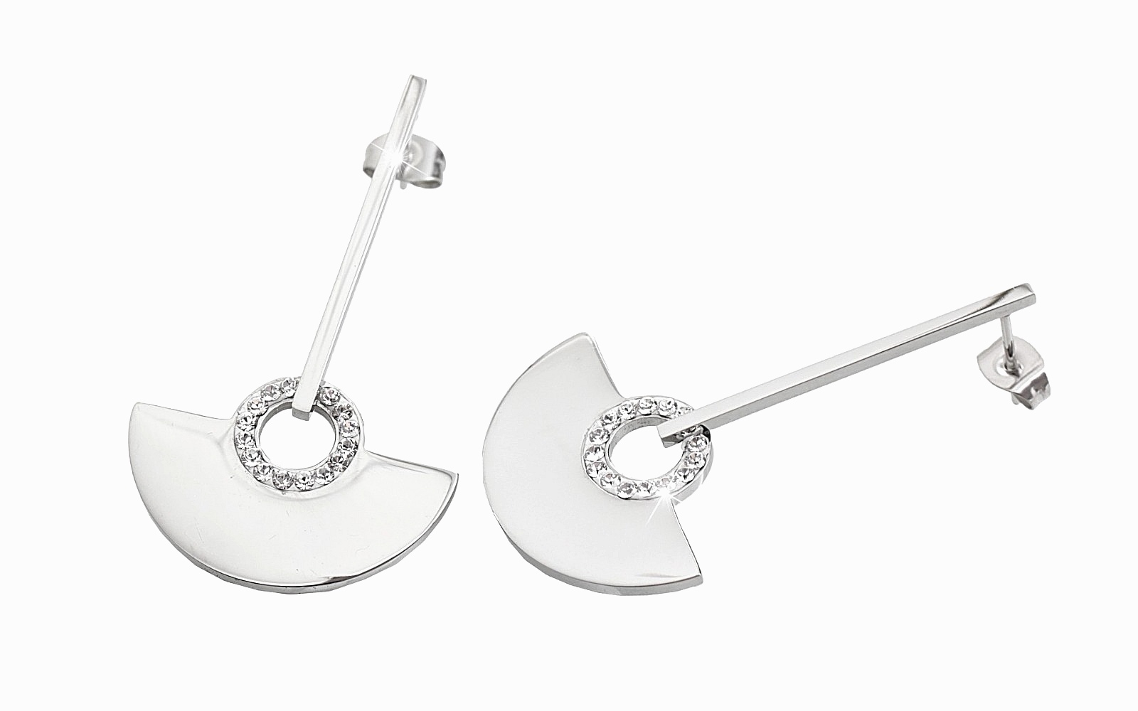 Náušnice antik ocel Swarovski Crystals Pokovení: porhodiováno
