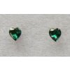 Náušnice s krystalovým srdcem Swarovski crystals