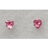 Náušnice s krystalovým srdcem Swarovski crystals