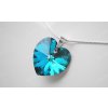 Stříbrný náhrdelník s krystalovým srdíčkem, Swarovski Elements
