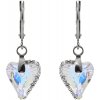 Náušnice SRDCE šikmé Swarovski Crystals 61400774 crystal AB šperky glittersquare