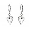 Náušnice SRDCE šikmé Swarovski Crystals 61400774 šperky glittersquare