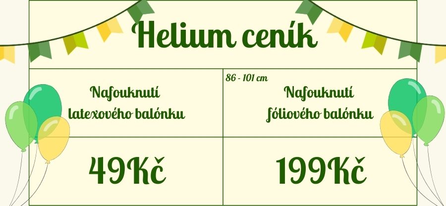 Helium Ceník