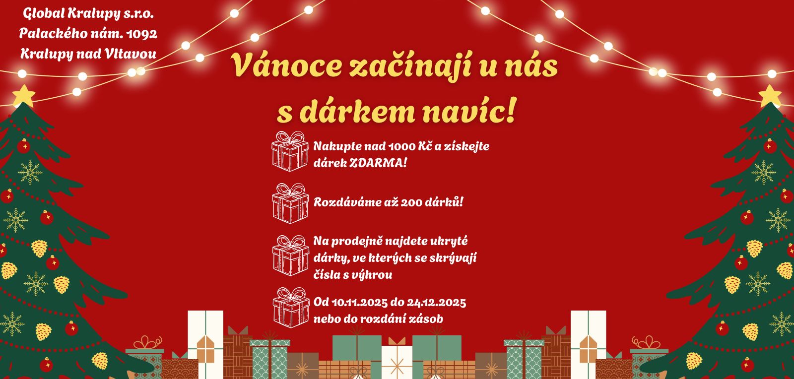 Vánoce na prodejně v Kralupech