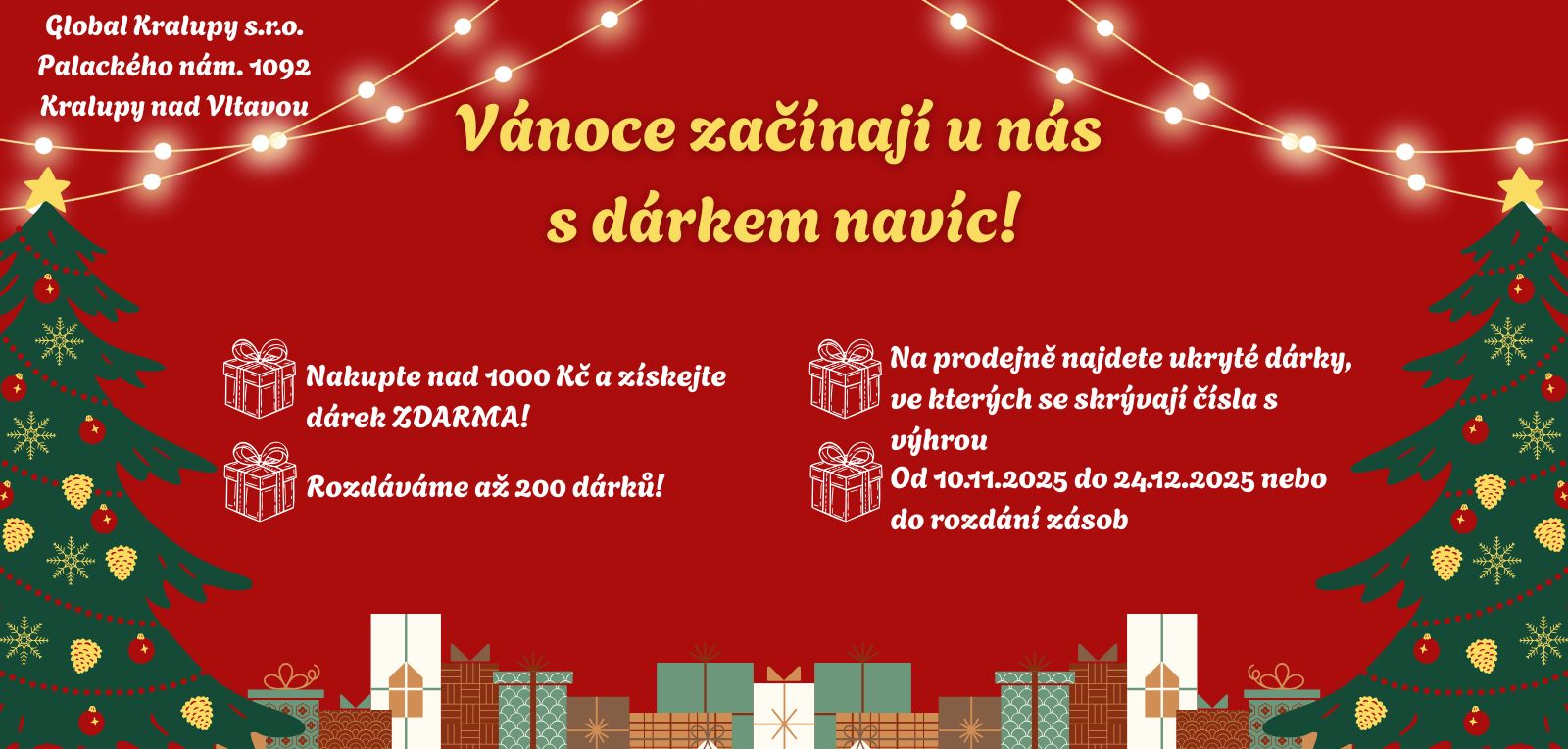 Vánoce na prodejně v Kralupech