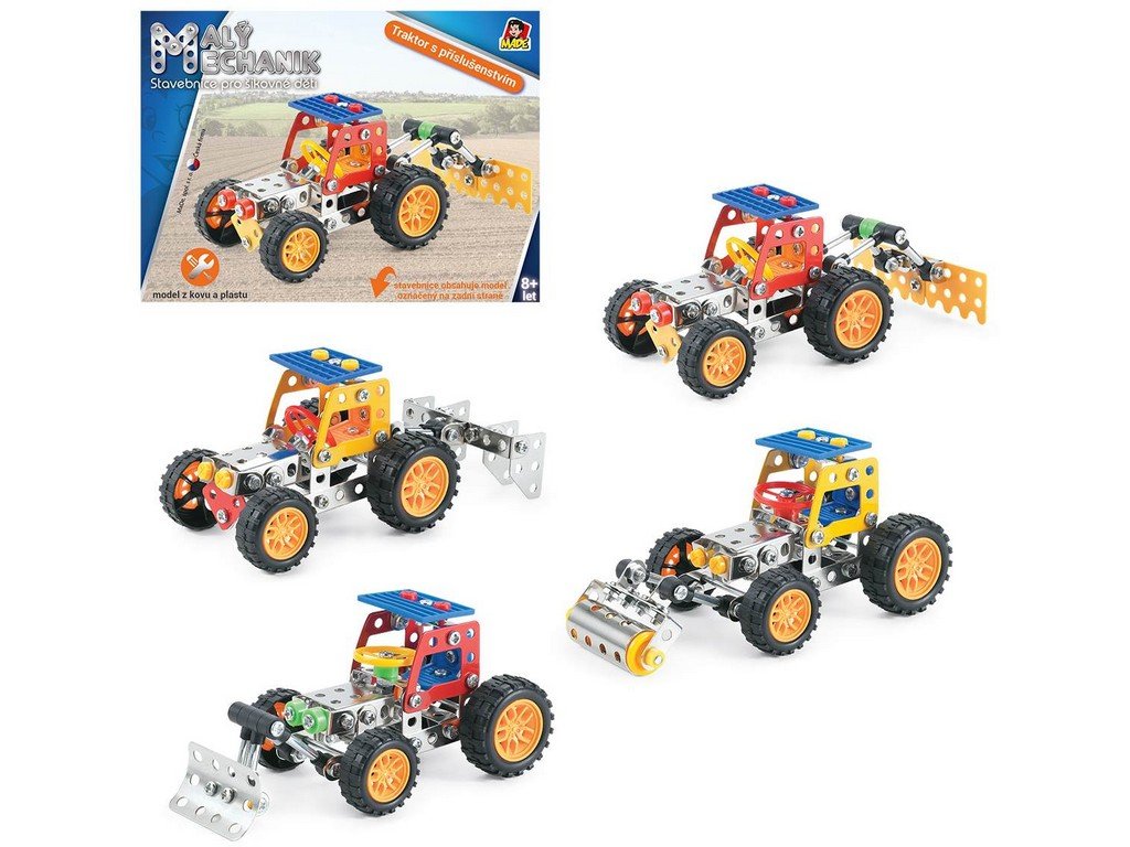 Malý mechanik-Traktor s nástrojem 4 druhy