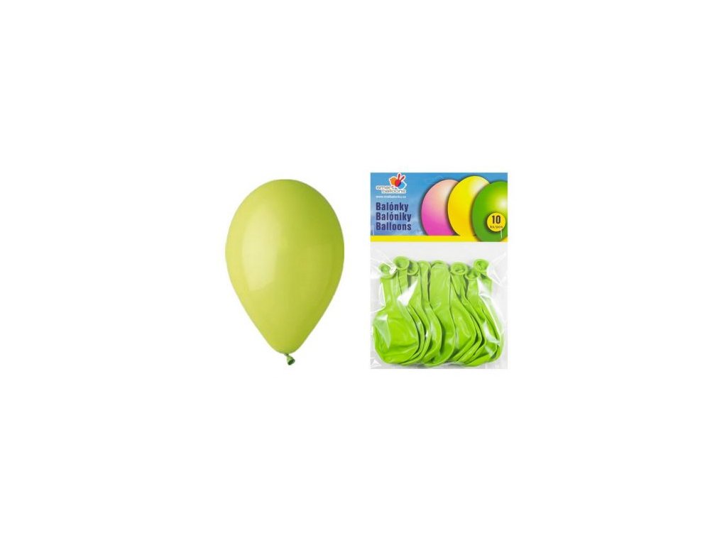 Sada 10ks balónků, barva sv.zelená