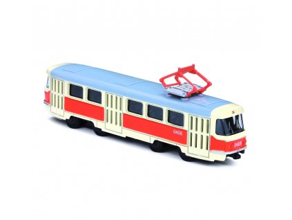 Kovová česká retro tramvaj 16 cm