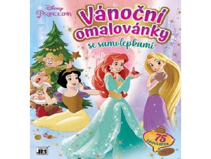 3376-7 Vánoční omalovánky se samolepkami/ Princezny