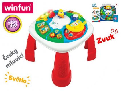 Interaktivní stoleček česky mluvící na baterie se světlem 12m+