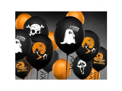 set balonu halloween boo 30cm 6ks