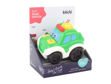 Baby zelené auto na baterie
