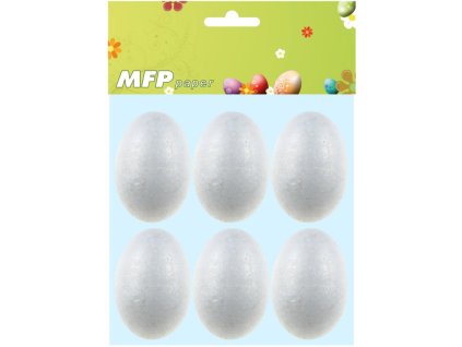 vajicko polystyren 6 cm 6 ks bila