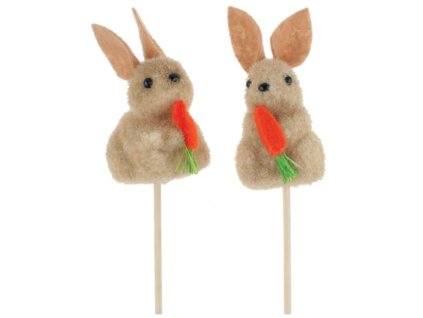 Zápich zajíček s mrkví 6 cm