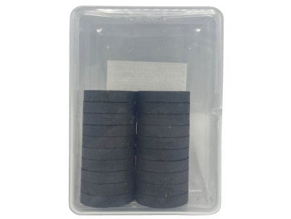 Magnety černé v krabičce 25mm/ 20ks
