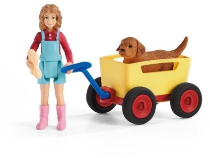schleich vylet s rucnim vozikem 42543