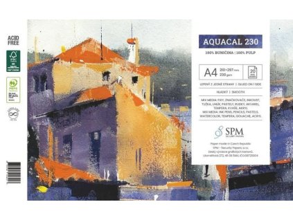Screenshot 2025 08 14 at 09 27 02 Grafický blok Aquacal 230 g m2 A4 Knihkupectví LUXOR
