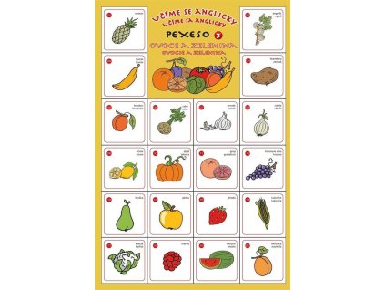 Pexeso - učíme se Anglicky Ovoce a zelenina