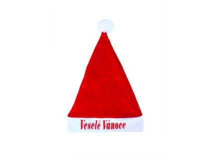 Vánoční čepice s nápisem Veselé Vánoce