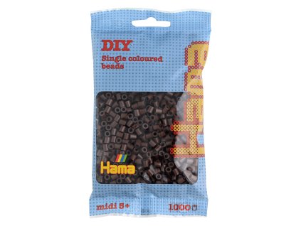 HAMA Midi Zažehlovací korálky H207-12 1000 ks hnědé