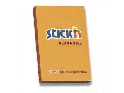 Samol. bloček Stickn/Hopax 76x51mm - Neon oranžová
