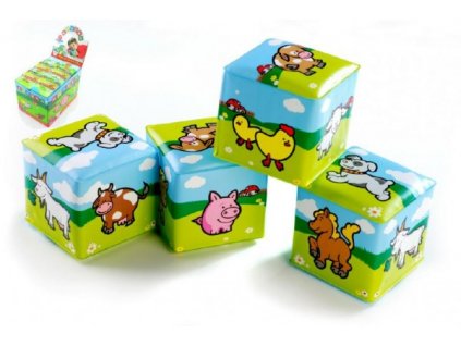 Kostka Moje první zvířátka 7x7cm v sáčku 12ks v boxu 0+ MPZ