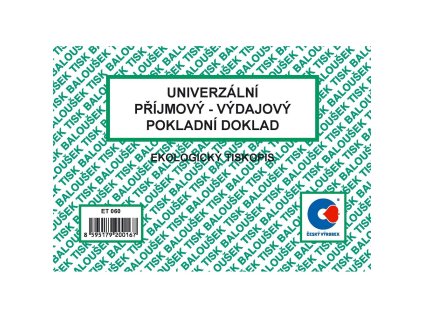 Univerzální příj.- výdaj. pokl. doklad A6 - ET060