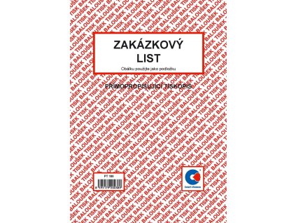 Zakázkový list A5 - PT180