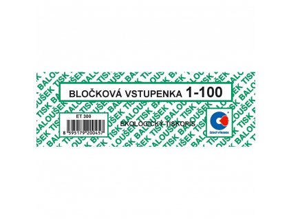 Bločkové vstupenky 1-100 čísel - ET300
