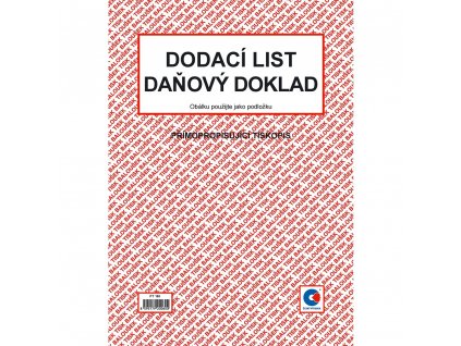 Dodací list - daňový doklad A4 - PT150