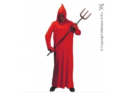 W 02782: Červený pánský kostým čert s kapucí v.M