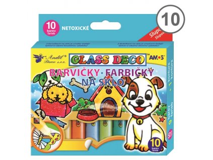 Barvy na sklo 10 barev