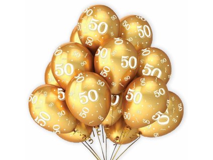 alvarak balonky zlate k 50 vyroci 7 ks
