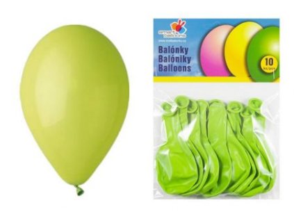 Sada 10ks balónků, barva sv.zelená