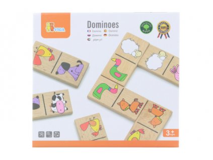 596224 Dřevěné domino - domácí zvířátka