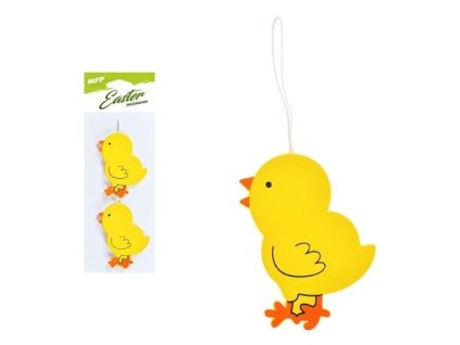 Kuře 2ks dřevo závěs 6,5cm