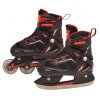 Chlapecké brusle 2v1 TRULY TWIX BOY, vel. S(30-33), černo-červené