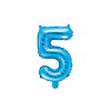 modrý balonek číslovka 5