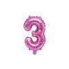 růžový balonek číslovka 3