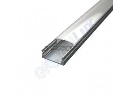 10254 led profil surface 1 s mlecnym difuzorem stribrny
