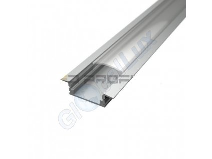 10410 led profil recessed 1 s cirym difuzorem stribrny