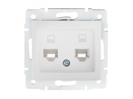 Dvojitá datová zásuvka nezávislá 2xRJ45Cat 5e Jack
