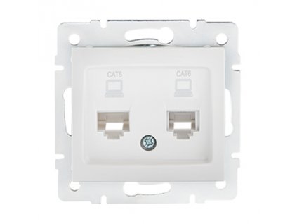 Dvojitá datová zásuvka nezávislá 2xRJ45Cat 6 Jack