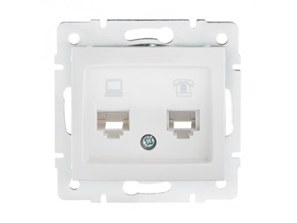 DOMO Zásuvka datová-telefónní, (RJ45Cat 5e+RJ11)