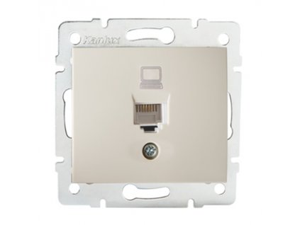 DOMO Datová zásuvka (RJ45Cat 5e Jack) - krémová