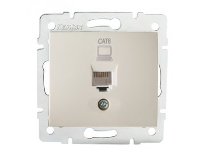 DOMO Datová zásuvka (RJ45Cat 6 Jack) - krémová