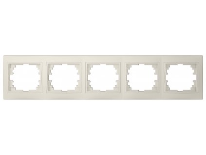 DOMO Pětinásobný horizontální rámeček - krémová