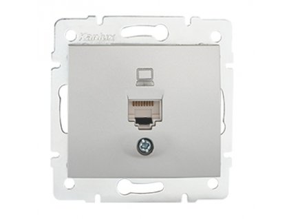 DOMO Datová zásuvka (RJ45Cat 5e Jack) - stříbrná